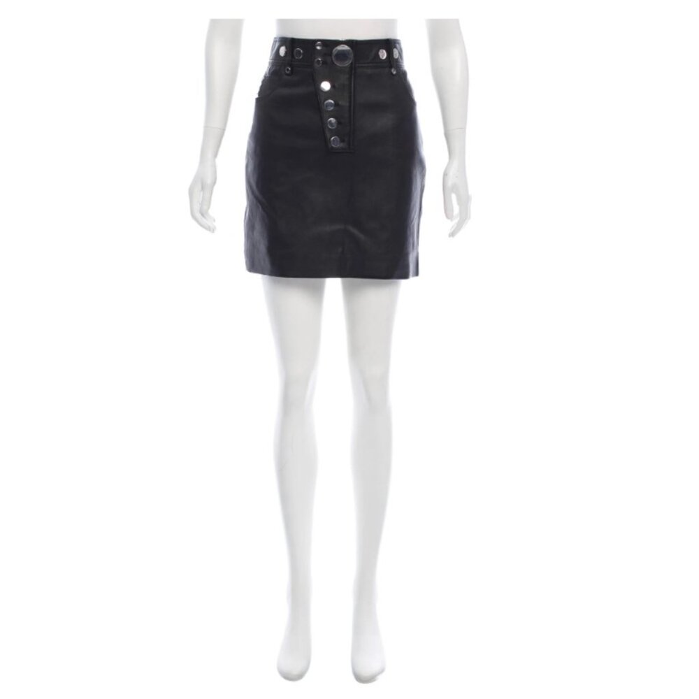 Alexander Wang Leather Mini Skirt Sz 6